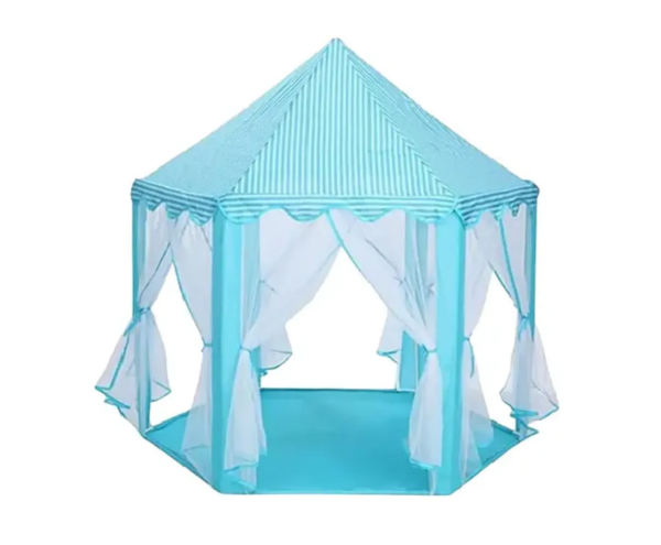 Carpa Castillo Infantil Hexagonal Niñas Niños 140x135cm Azul