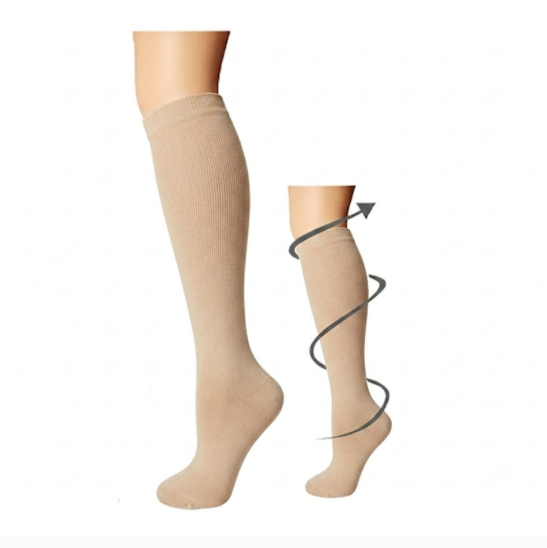 Medias De Compresión Unisex (15-20 Mmhg) Talla L-XL (39-42) Beige