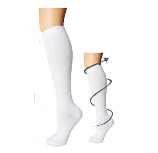 Medias De Compresión Unisex (15-20 Mmhg) Talla XXL (43-46) Blanca