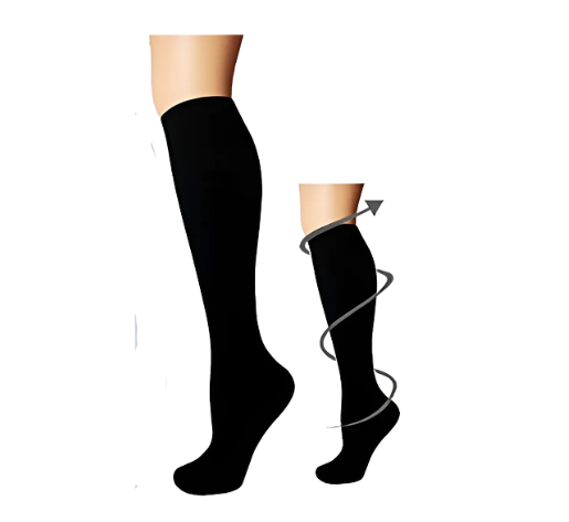 Medias De Compresión Unisex (15-20 Mmhg) Talla XXL (43-46) Negra