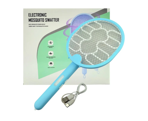 Mata Mosquitos Electrico Plegable Azul