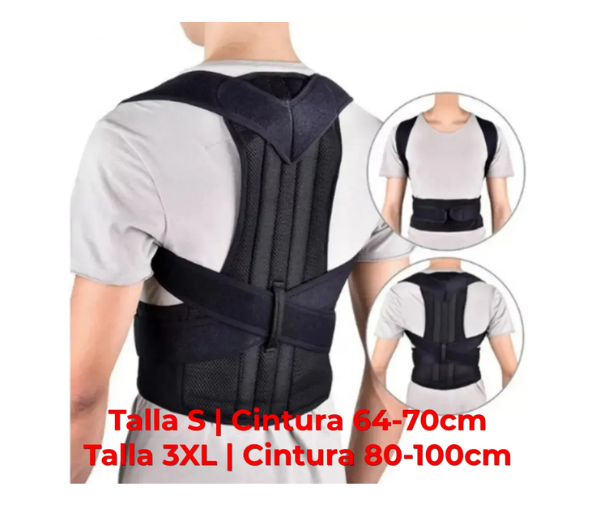 Corrector De Postura Espalda Ajustable Unisex Talla S
