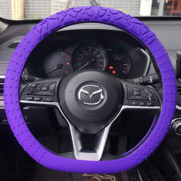 Forro De Volante Universal Silicon Textura Anti Deslizante Violeta