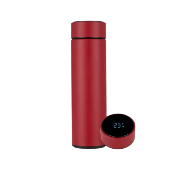 Termo Termicos Led Pantalla Digital De Temperatura 500ml Rojo