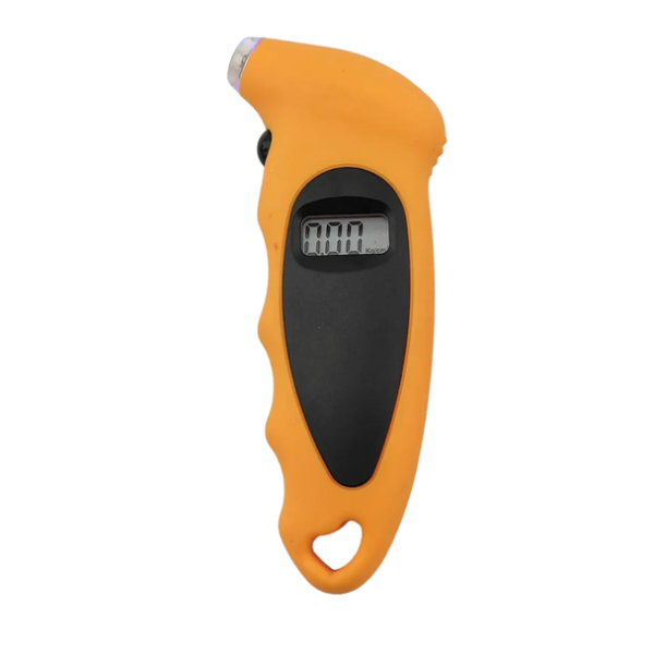 Medidor Presion Aire Digital Caucho Carro Moto Bicicleta Amarillo
