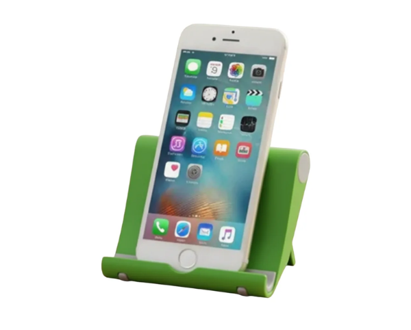 Base Soporte De Mesa Para Celular Plegable Plastica Verde