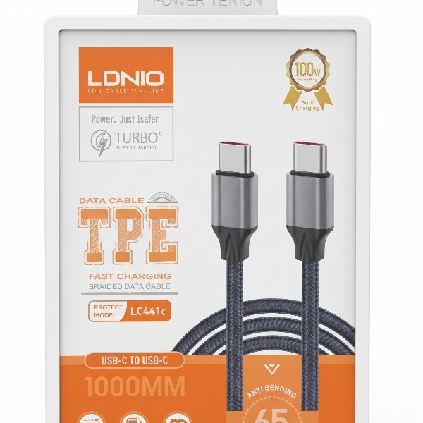 Cable Ldnio Usb C-C 1Mts 65W Lc441C