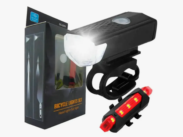 Set Luces Led Bicicleta Delantera Y Trasera